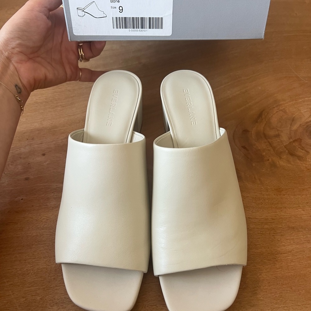 NWT Everlane Leather Mule Sandal size 9
